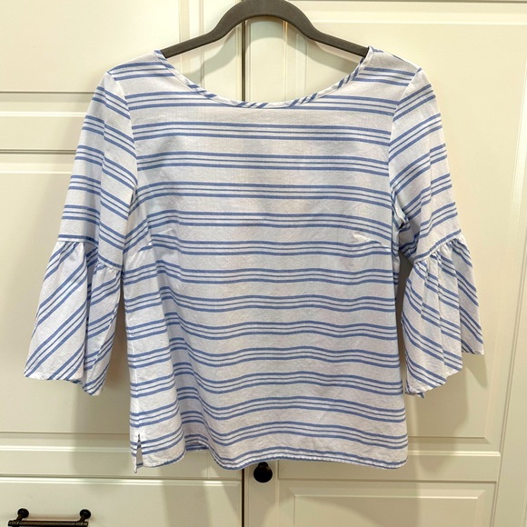 EUC J. Crew bell sleeve cotton top - Picture 1 of 7